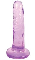 Фиолетовый фаллоимитатор Slim Stick Dildo - 15,2 см. - фото 1365708
