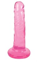 Розовый фаллоимитатор Slim Stick Dildo - 15,2 см. - фото 165765