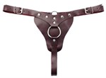 Бордовые трусики с кольцом для насадок Maroon Panties - фото 1408491