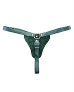 Изумрудные трусики с кольцом для насадок Emerald Panties - фото 1408495