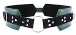 Изумрудный пояс с колечками для крепления наручников Emerald Leather Belt - фото 278104