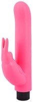 Розовый вибромассажер с клиторальным отростком G Rabbit - 15 см. - фото 170827