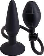 Анальная пробка с функцией расширения Inflatable Butt Plug Medium - 14,2 см. - фото 1416104