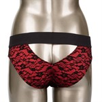 Красно-черные страпон-трусики Pegging Panty Set - размер S-M - фото 175534