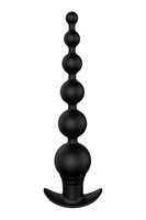Черный анальный вибромассажер REMOTE GRADUATING BEADS - 20,7 см. - фото 173919