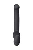 Черный безремневой страпон Silicone Bendable Strap-On - size M - фото 1408628
