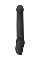 Черный безремневой страпон Silicone Bendable Strap-On L - фото 167999