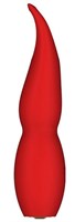 Красный клиторальный стимулятор FULLA - 13 см. - фото 174462