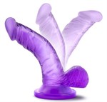 Фиолетовый фаллоимитатор на присоске NATURALLY YOURS 4INCH MINI - 12 см. - фото 1306709