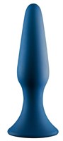 Синяя анальная пробка METAL BALL BUTT PLUG - 15 см. - фото 1408677