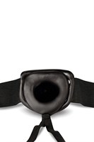 Черный мужской страпон DR. SKIN 7INCH HOLLOW STRAP ON - 17 см. - фото 176721
