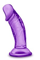 Фиолетовый фаллоимитатор на присоске SWEET N SMALL 4INCH DILDO - 11,4 см.  - фото 1413707