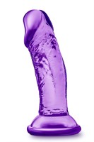 Фиолетовый фаллоимитатор на присоске SWEET N SMALL 4INCH DILDO - 11,4 см.  - фото 1413706