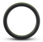 Черно-зеленое эрекционное кольцо Silicone Go Pro Cock Ring  - фото 176732