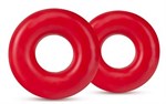 Набор из 2 красных эрекционных колец DONUT RINGS OVERSIZED - фото 1430030