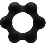 Черное эрекционное кольцо No.82 Weighted Cock Ring - фото 167714