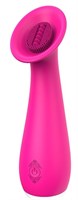 Розовый клиторальный стимулятор CHARMING SUNFLOWER - 15,3 см. - фото 1408685