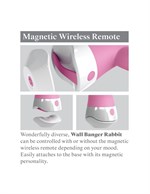 Розовый вибратор-кролик со съемной присоской Wall Banger Rabbit - 19,9 см. - фото 165620