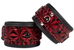Красно-черные наручники Luxury Hand Cuffs - фото 168108
