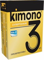 Супертонкие презервативы KIMONO - 3 шт. - фото 174732