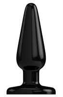 Черная коническая анальная пробка Basic 4 Inch - 10 см. - фото 1424159