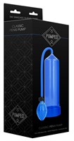 Синяя ручная вакуумная помпа для мужчин Classic Penis Pump - фото 167723