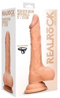 Телесный фаллоимитатор Realistic Dildo With Balls - 23 см. - фото 168226