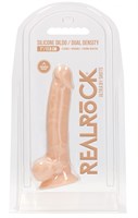 Телесный фаллоимитатор Silicone Dildo With Balls - 17,8 см. 170032 - фото 168243