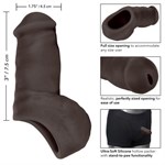 Чернокожий фаллоимитатор для ношения Packer Gear Ultra-Soft Silicone STP Packer - фото 167280