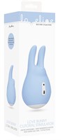 Голубой клиторальный стимулятор Love Bunny - 9,4 см. - фото 168837