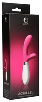 Розовый вибратор-кролик Achilles - 20,5 см. - фото 168848