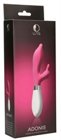 Розовый вибратор-кролик Adonis - 21,5 см. - фото 168854