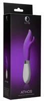 Фиолетовый вибратор-кролик Athos - 22 см. - фото 168866