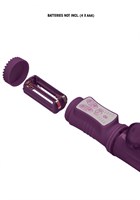 Фиолетовый вибратор-кролик Rotating Beetle - 22 см. - фото 168924