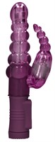 Фиолетовый вибратор-кролик Rotating Bubbles - 23,2 см. - фото 168939