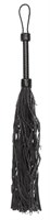 Черная многохвостая плетеная плеть Leather Suede Barbed Wired Flogger - 76 см. 171515 - фото 168975