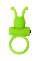 Зеленое эрекционное виброкольцо на пенис Cock Ring - фото 168044