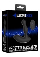 Черный массажер простаты с электростимуляцией и пультом ДУ Prostate massager - фото 176520