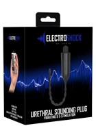 Черный стимулятор уретры с вибрацией и электростимуляцией Urethral Sounding Plug - фото 171986