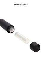 Черный гладкий стимулятор уретры с вибрацией Silicone Vibrating Bullet Plug Extra Long - фото 172003