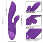 Фиолетовый вибромассажер-кролик Aura Dual Lover - 20,25 см. - фото 171322