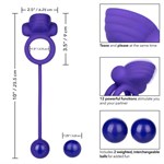 Фиолетовое эрекционное кольцо с утяжелителем Silicone Rechargeable Dual Rockin Rim Enhancer - фото 171457