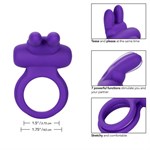 Фиолетовое двойное эрекционное кольцо Silicone Rechargeable Dual Rockin Rabbit - фото 1414135