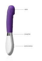 Фиолетовый вибратор Asopus - 21 см. - фото 172039