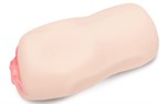 Телесный реалистичный мастурбатор-вагина с розовыми губками - фото 173971