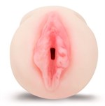 Телесный реалистичный мастурбатор-вагина с розовыми губками - фото 173970