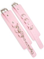 Розовые наручники с регулировкой на цепочке - фото 268467