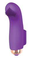 Фиолетовая вибропулька с шипиками - 7,2 см. - фото 169721