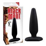 Черная силиконовая анальная пробка Black Mont - 13,5 см. - фото 174681