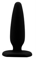 Черная силиконовая анальная пробка Black Mont - 13,5 см. - фото 174680